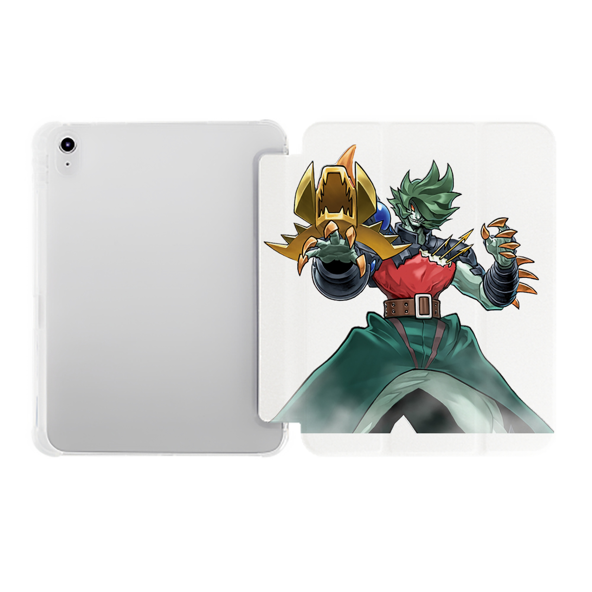 （画像用） 遊☆戯☆王 Yu-Gi-Oh! IPad ケース ペン収納付き 三つ折りスタンド PUレザー×シリコン 対応機種9.5/10.5/10.9インチ